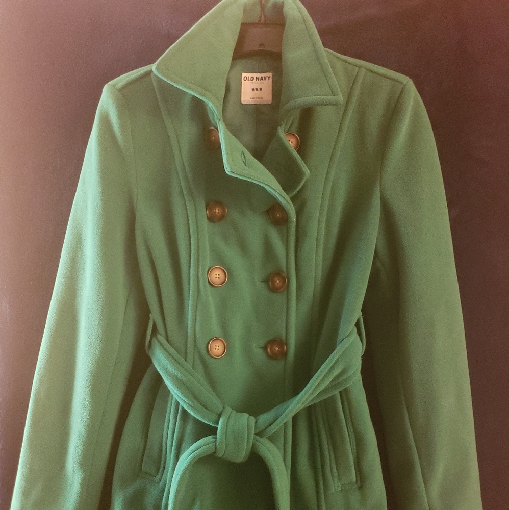 NWOT 40.4DEEP GRREN DOUBLE BREASTED PEA COAT